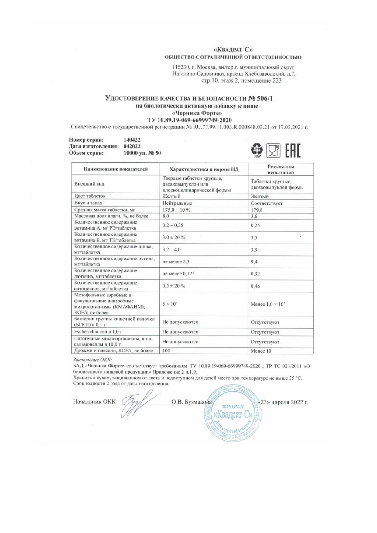 Паспорт №042022